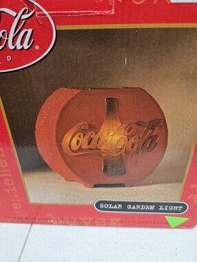 Coca-Cola Solar Garden Light Collectible Sign Original Red New In Original Box.